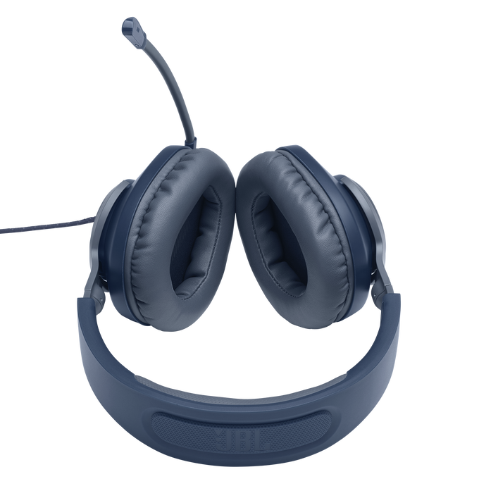 JBL Quantum 100 - Blue - Wired over-ear gaming headset with flip-up mic - Detailshot 5 image number null